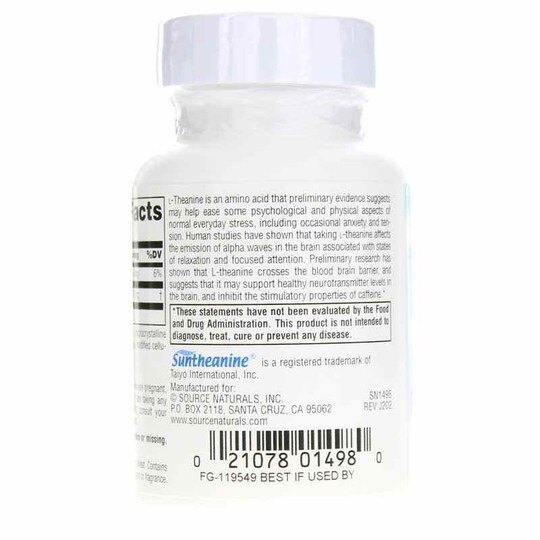 Serene Science L-Theanine 200 Mg Tablets, SNN